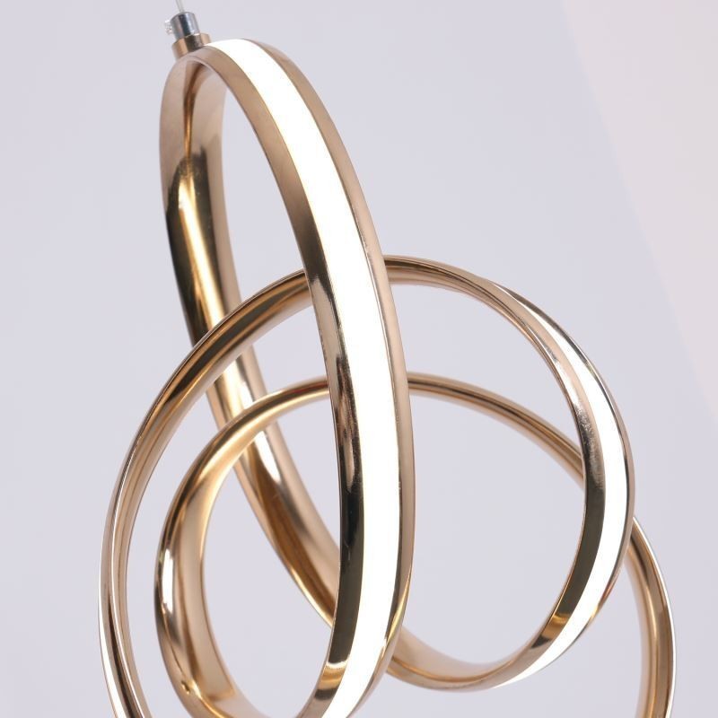 Moderne minimalistische Pendelleuchte einzigartige kreisförmige Twist Leuchte Insel