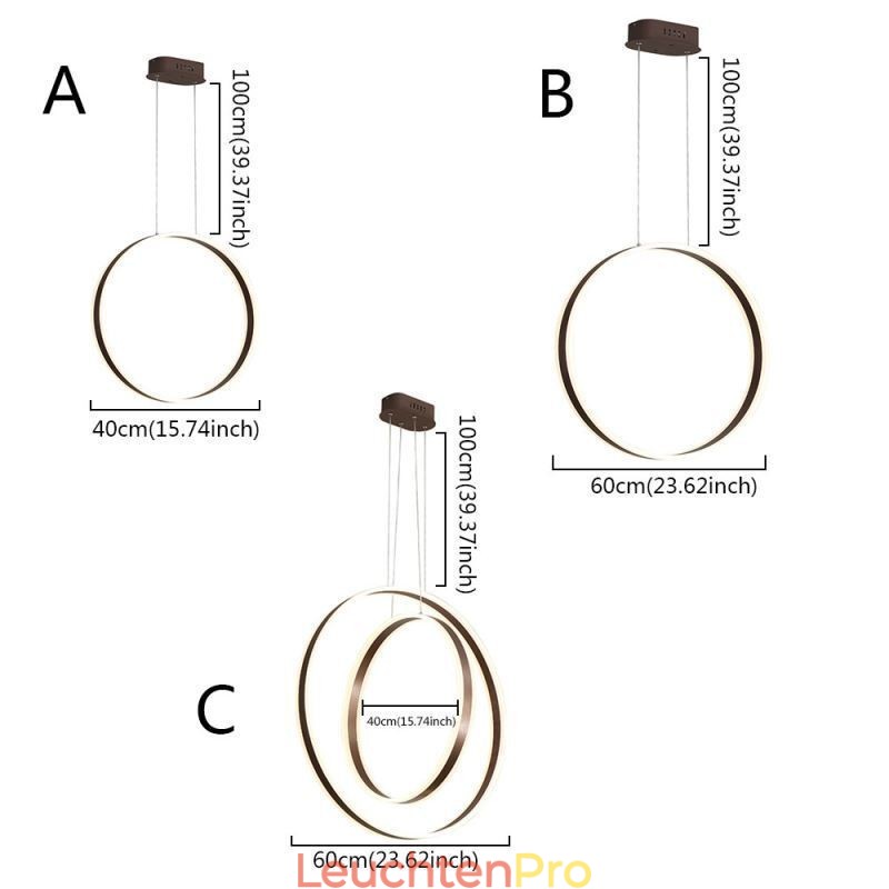 Nordische Pendelleuchte Acryl Ringform Pendelleuchte