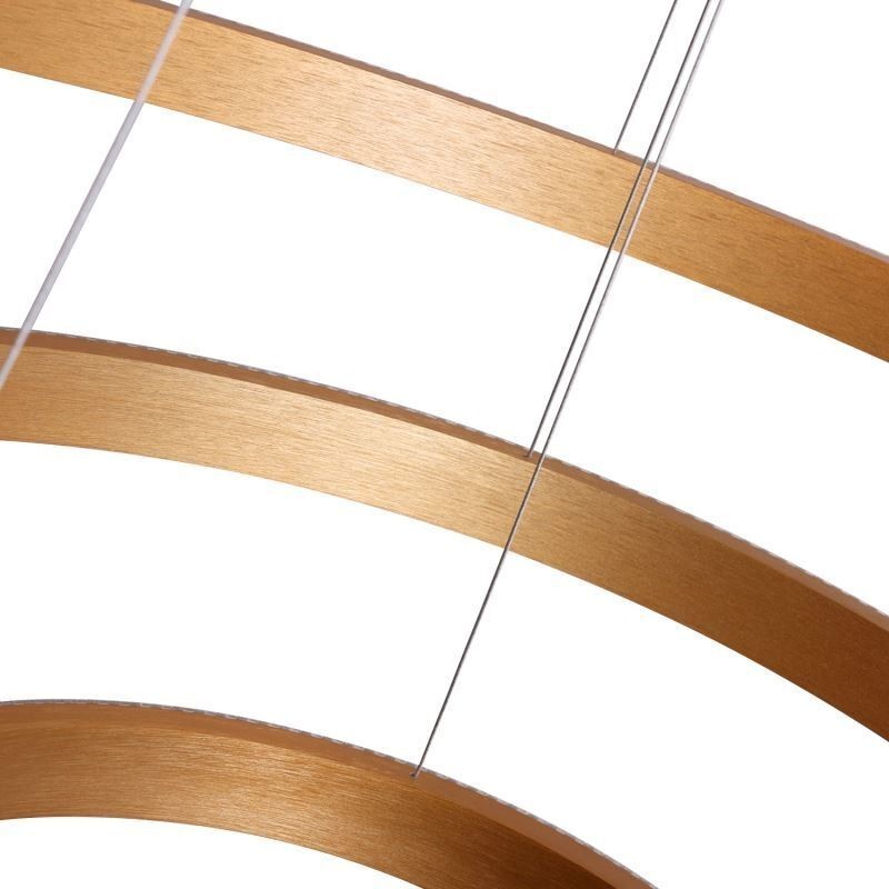 Moderne Pendelleuchte Acryl 3 Ringe Lampe 80+60+40cm