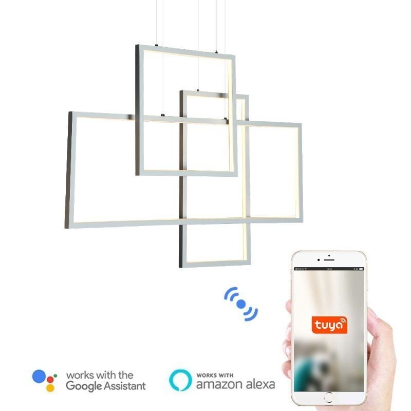 Nordische Pendelleuchte Geometrische quadratische Pendelleuchte