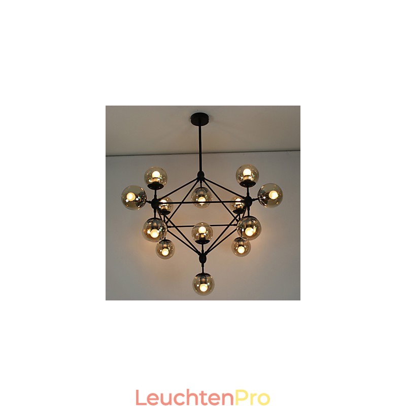 Kronleuchter 15 Lichter Glaskugel Lichter Retro Outdoor Garage Metall