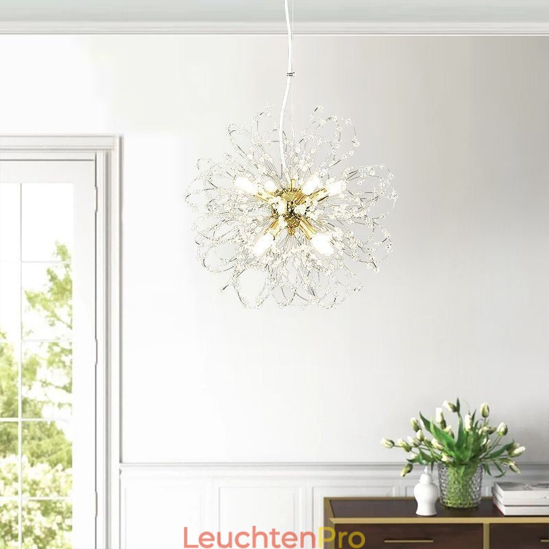 Löwenzahn Kristall Pendelleuchte Eleganter Kronleuchter