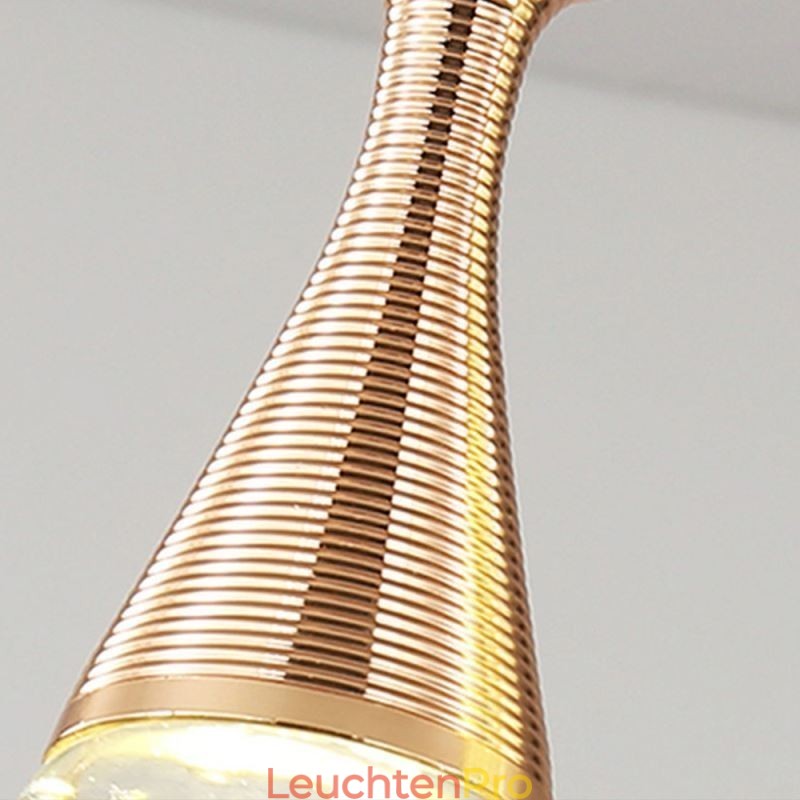 Tropfenförmige Cluster-Pendelleuchte aus Saatglas