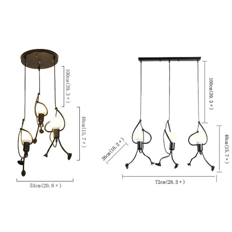 Moderne Pendelleuchte Kreative Lampe in Form eines kleinen Mannes Individuelle Beleuchtung für Zuhause