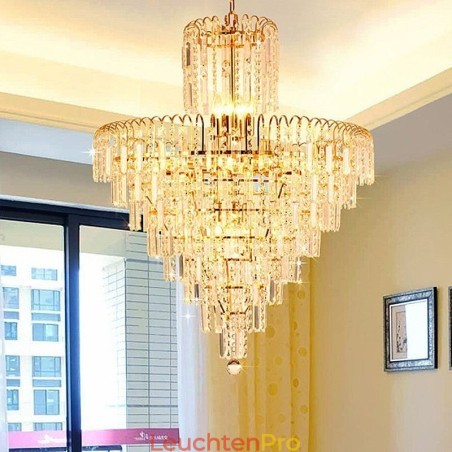 Moderne elegante Kristall Pendelleuchte konische Kronleuchter Moderne elegante Kristall Pendelleuchte konische Kronleuchter