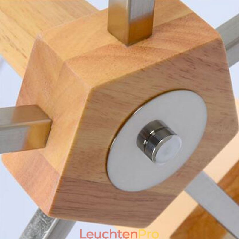 Nordische Holz Pendelleuchte Glas Lampenschirm Kronleuchter