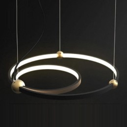 Circle Pendelleuchte Schwarz 2 Ringe