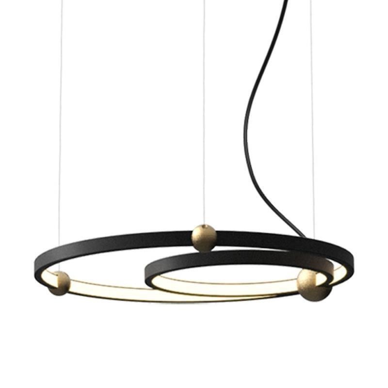 Circle Pendelleuchte Schwarz 2 Ringe