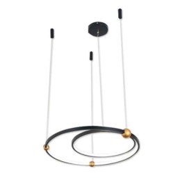 Circle Pendelleuchte Schwarz 2 Ringe