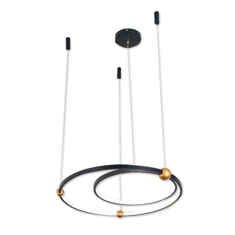 Circle Pendelleuchte Schwarz 2 Ringe