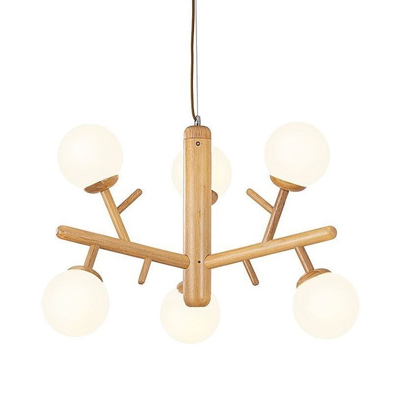 Nordische kreative Pendelleuchte aus Holz