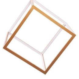 Postmoderne Pendelleuchte, geometrisches Gold-Hängelicht