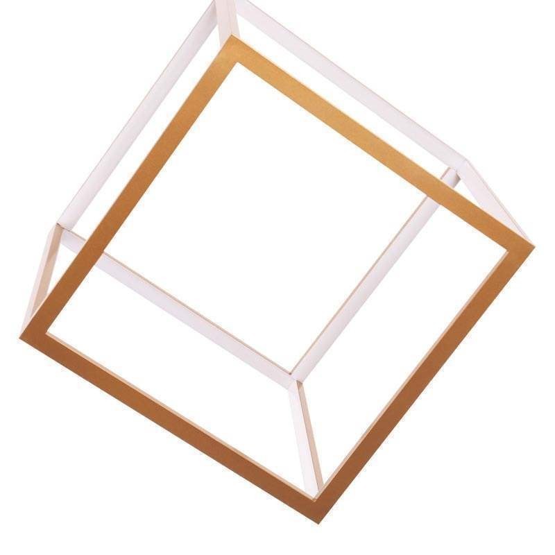 Postmoderne Pendelleuchte, geometrisches Gold-Hängelicht
