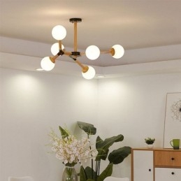 Nordic Magic Bean Pendelleuchte Kreative Holzleuchte