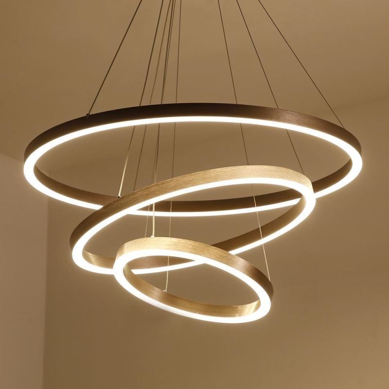 Pendelleuchte Zeichnung Handwerk 3 Ringe Lampe 80+60+40cm