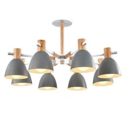 Moderne einfache Macaron Pendelleuchte kreative Holzbeleuchtung
