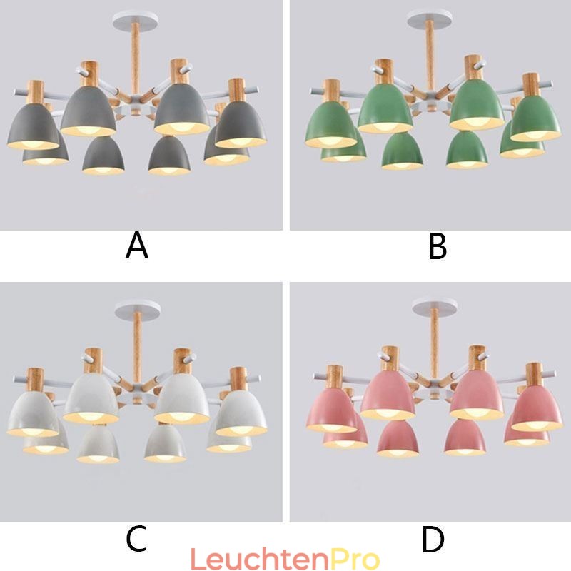 Moderne einfache Macaron Pendelleuchte kreative Holzbeleuchtung