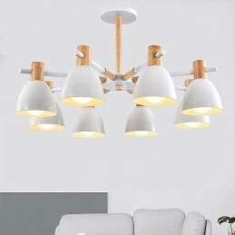 Moderne einfache Macaron Pendelleuchte kreative Holzbeleuchtung