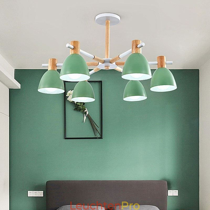 Moderne einfache Macaron Pendelleuchte kreative Holzbeleuchtung