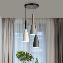 Moderne Einfache Anhänger Licht Drei Lichter Kreative Aluminium Kunst Leuchte Cafe
