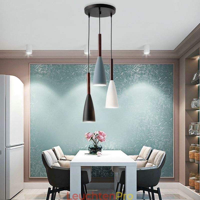 Moderne Einfache Anhänger Licht Drei Lichter Kreative Aluminium Kunst Leuchte Cafe
