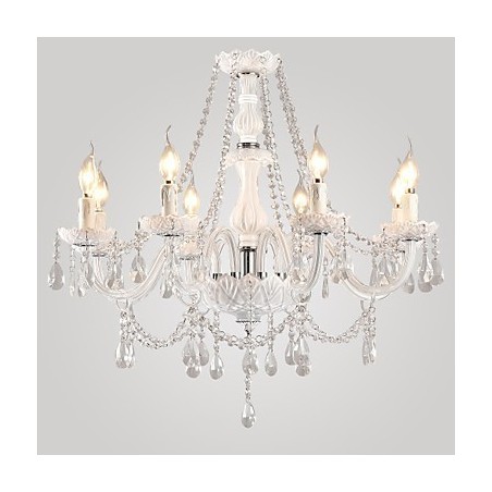 Kronleuchter Weiß Kristall Modern Living 8 Lichter Kronleuchter Weiß Kristall Modern Living 8 Lichter