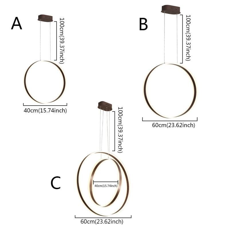 Nordische Pendelleuchte Acryl Ringform Pendelleuchte