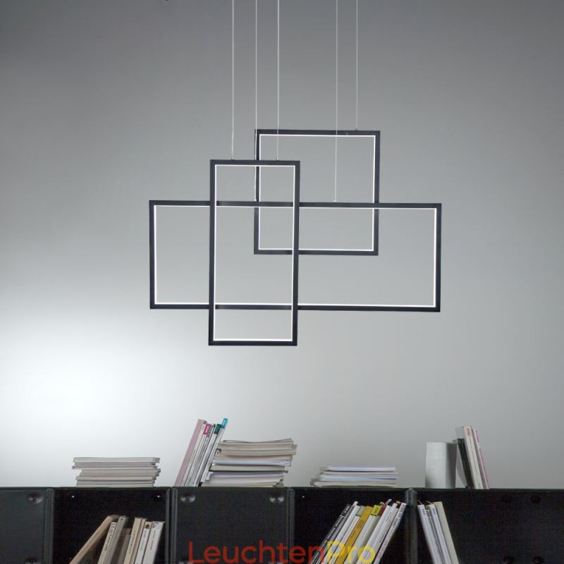 Nordische Pendelleuchte Geometrische quadratische Pendelleuchte