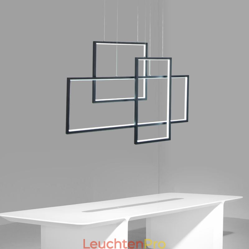 Nordische Pendelleuchte Geometrische quadratische Pendelleuchte