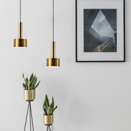 Moderne einfache Pendelleuchte Zylinderform Lampe Aluminium Beleuchtung Licht