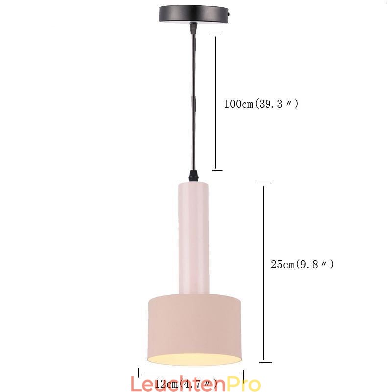 Moderne einfache Pendelleuchte Zylinderform Lampe Aluminium Beleuchtung Licht