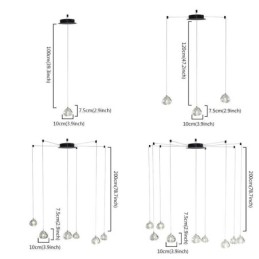 Moderne Pendelleuchte Kristall Kronleuchter Licht Home Beleuchtung Lampe