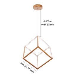 Postmoderne Pendelleuchte, geometrisches Gold-Hängelicht