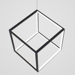 Schwarze Pendelleuchte Geometric Cube Lighting LBY18069