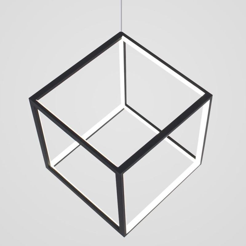 Schwarze Pendelleuchte Geometric Cube Lighting LBY18069