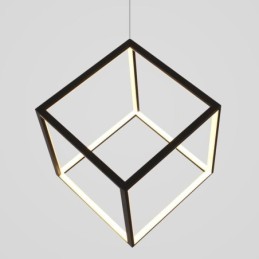 Schwarze Pendelleuchte Geometric Cube Lighting LBY18069