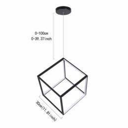 Schwarze Pendelleuchte Geometric Cube Lighting LBY18069