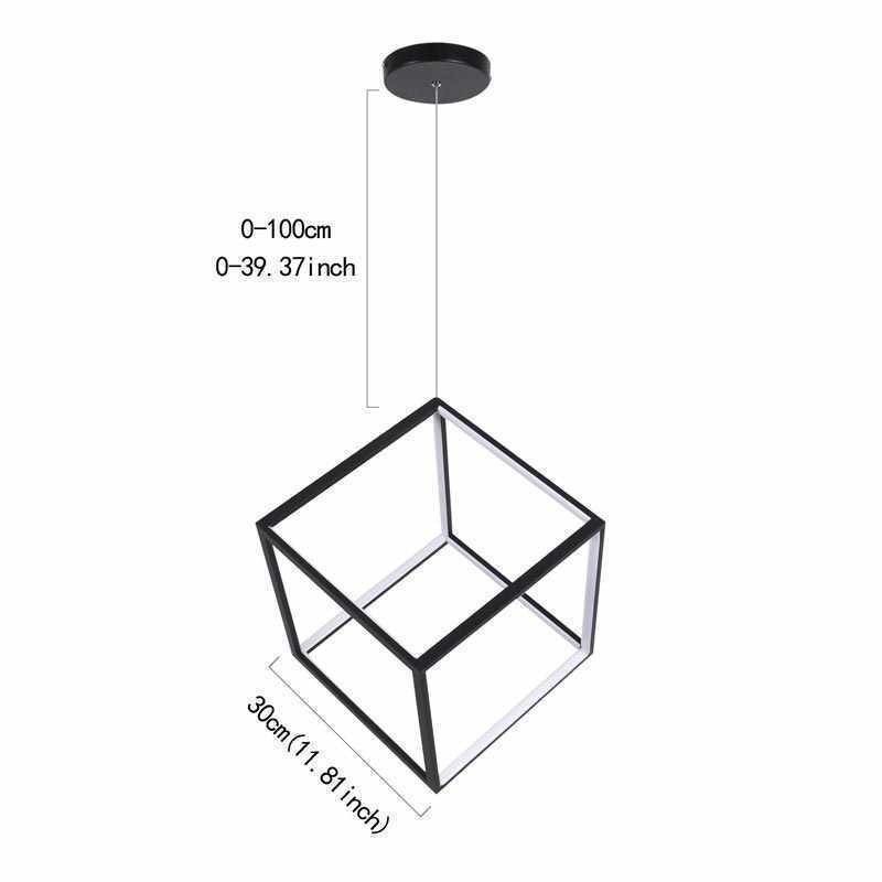 Schwarze Pendelleuchte Geometric Cube Lighting LBY18069