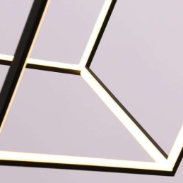 Schwarze Pendelleuchte Geometric Cube Lighting LBY18069