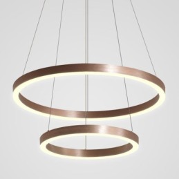 Pendelleuchte Zeichnung Handwerk 2 Ringe Lampe 60+40cm