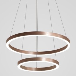 Pendelleuchte Zeichnung Handwerk 2 Ringe Lampe 60+40cm