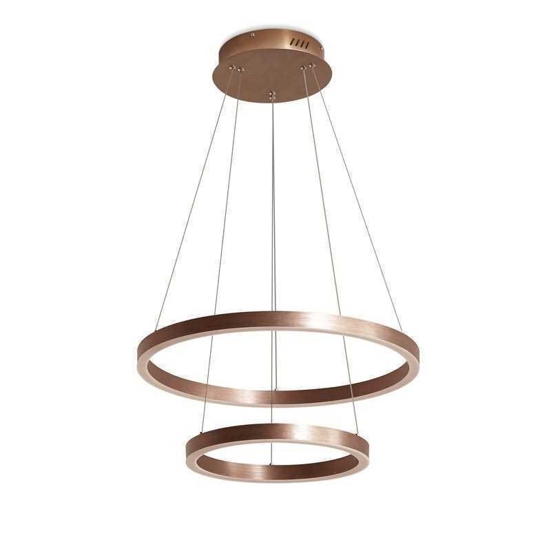 Pendelleuchte Zeichnung Handwerk 2 Ringe Lampe 60+40cm