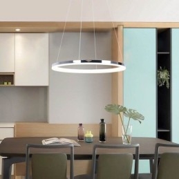 Moderne Pendelleuchte Acryl Kreis Lampe 40cm
