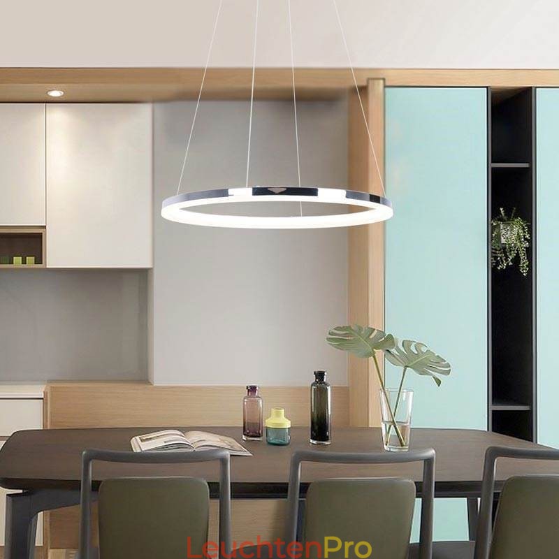 Moderne Pendelleuchte Acryl Kreis Lampe 40cm