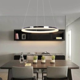 Moderne Pendelleuchte Acryl Kreis Lampe 40cm