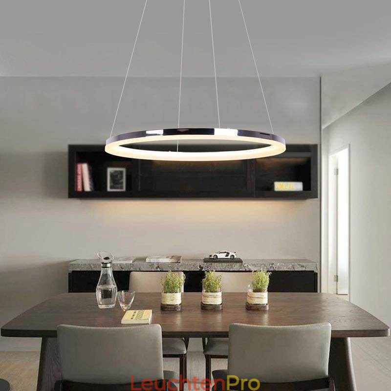 Moderne Pendelleuchte Acryl Kreis Lampe 40cm
