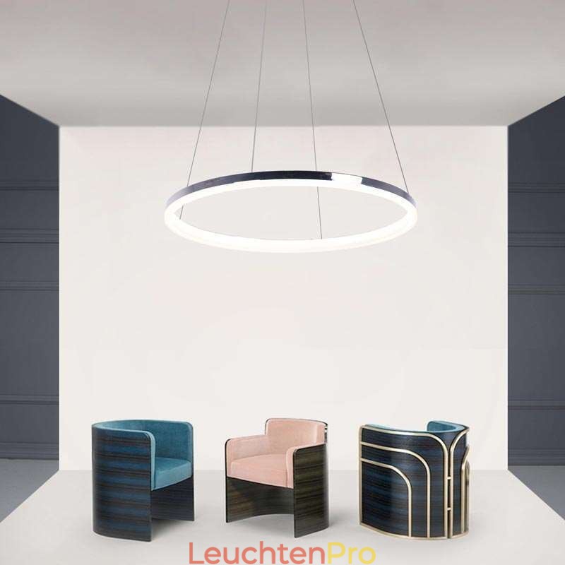 Moderne Pendelleuchte Acryl Kreis Lampe 40cm