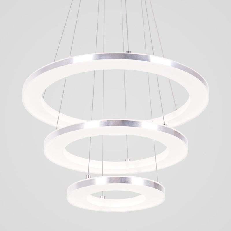 Moderne Pendelleuchte Acryl 3 Ringe Lampe 40+30+20cm