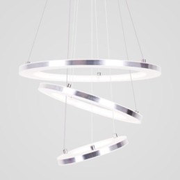 Moderne Pendelleuchte Acryl 3 Ringe Lampe 40+30+20cm