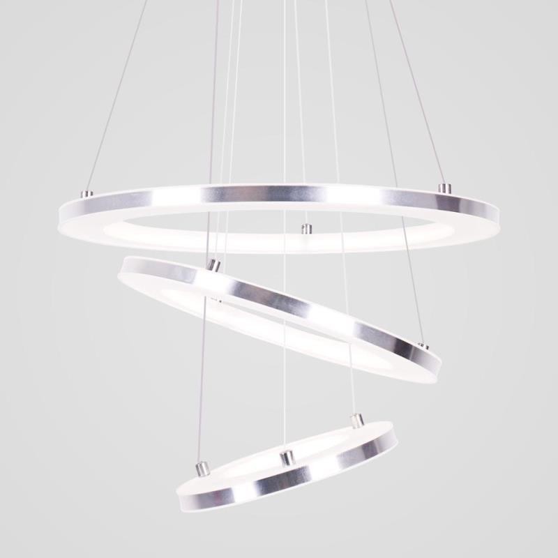 Moderne Pendelleuchte Acryl 3 Ringe Lampe 40+30+20cm